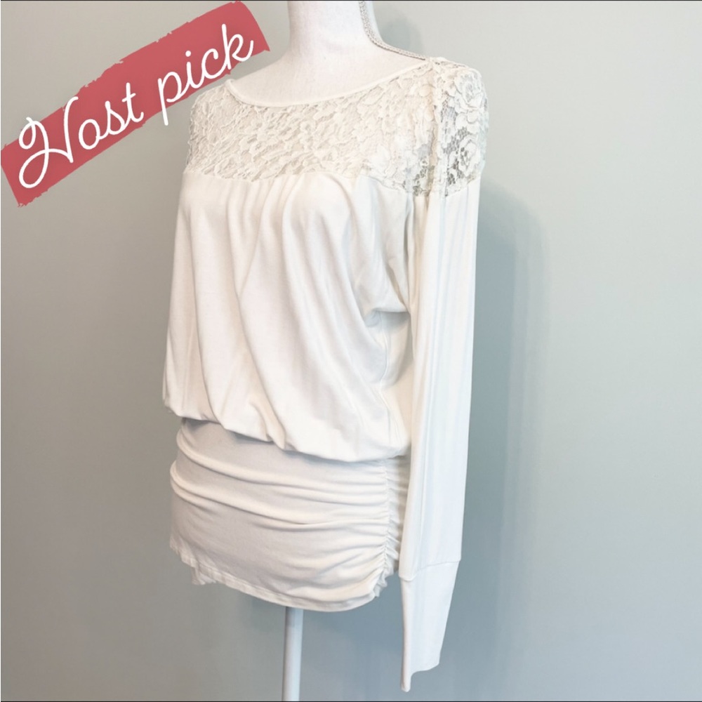 Boston Proper Top | Lace Detail | Size: Small